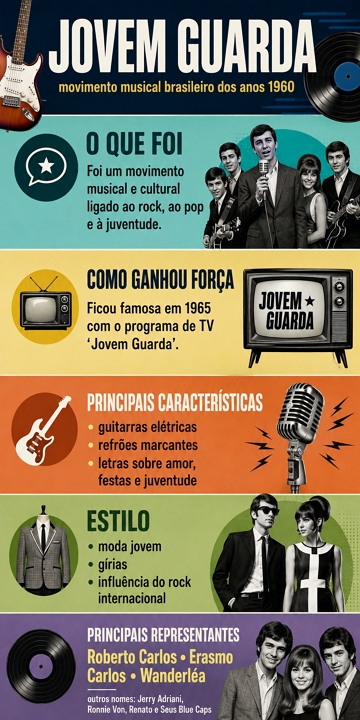 Infogr&aacute;fico sobre a Jovem Guarda