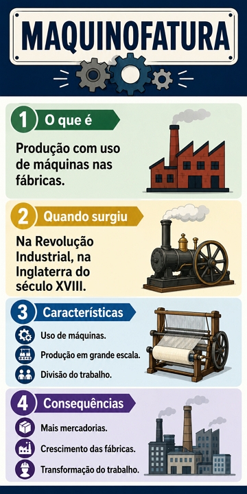 Infográfico sobre maquinofatura Infográfico sobre maquinofatura