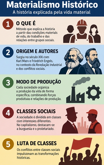 Infogr&aacute;fico sobre o Materialismo Hist&oacute;rico