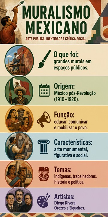 Infográfico sobre o Muralismo Mexicano Infográfico sobre o Muralismo Mexicano