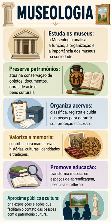 Infográfico didático sobre Museologia Infográfico didático sobre Museologia