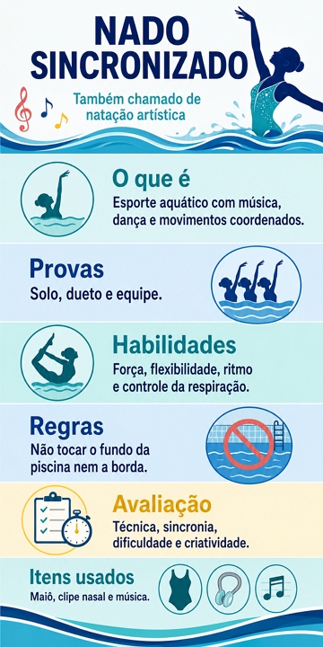 Infográfico sobre nado sincronizado Infográfico sobre nado sincronizado
