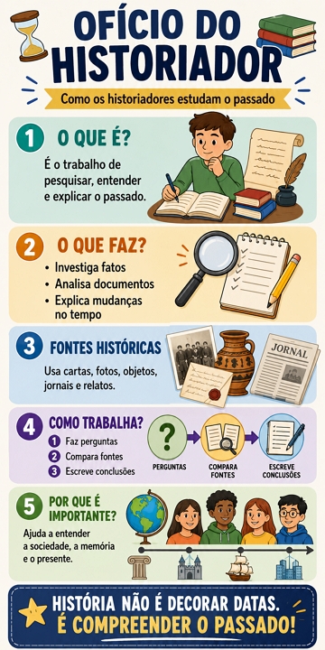 Infográfico sobre o Ofício do Historiador Infográfico sobre o Ofício do Historiador