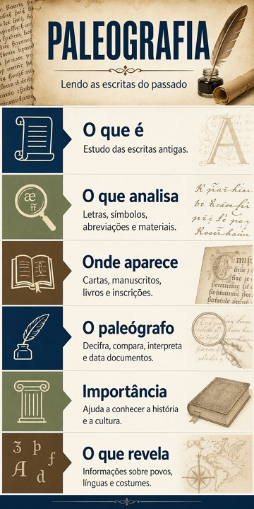 Infográfico sobre a Paleografia Infográfico sobre a Paleografia