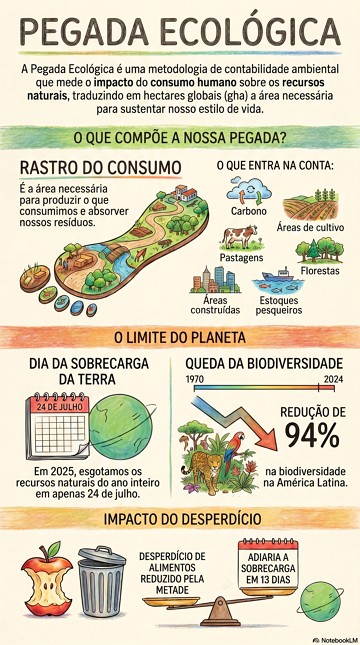 Infográfico sobre Pegada Ecológica Infográfico sobre Pegada Ecológica