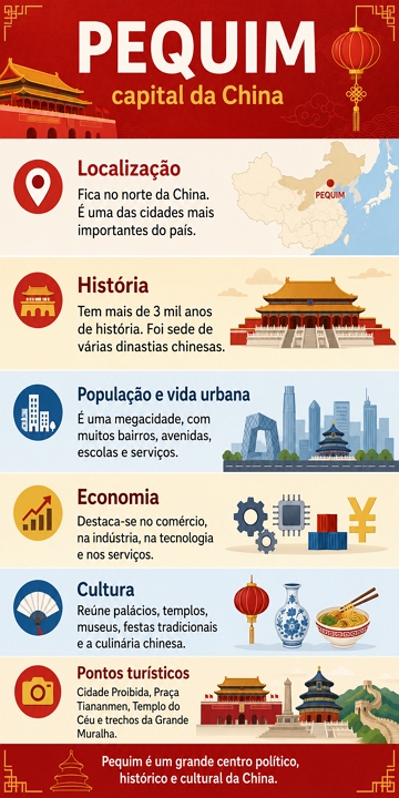 Infográfico sobre Pequim Infográfico sobre Pequim