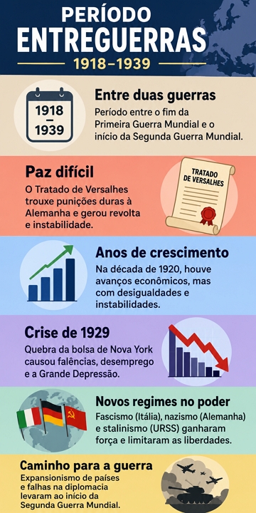 Infogr&aacute;fico sobre o Per&iacute;odo Entreguerras