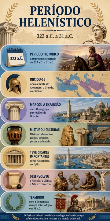 Infográfico sobre o Período Helenístico Infográfico sobre o Período Helenístico