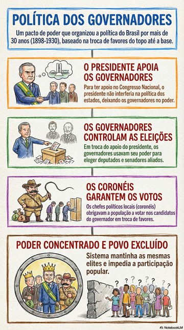 Política dos Governadores Infográfico sobre a Política dos Governadores