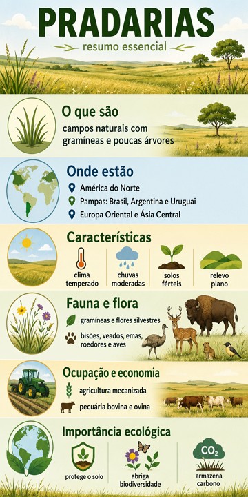 Infográfico sobre as Pradarias Infográfico sobre as Pradarias