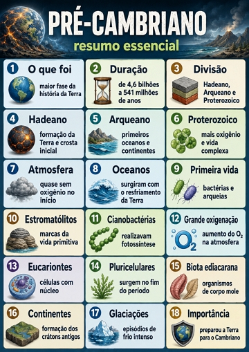 Infográfico sobre Pré-Cambriano Infográfico sobre Pré-Cambriano