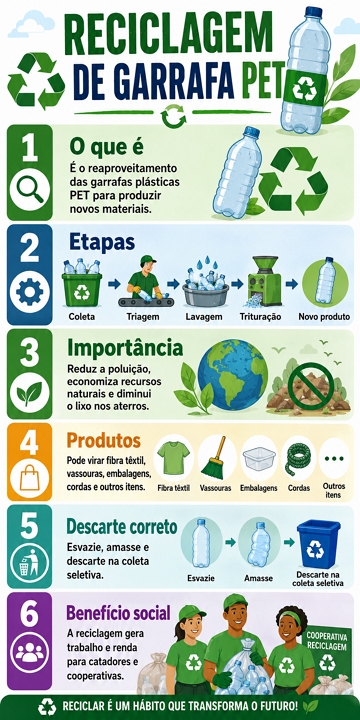 Infográfico sobre a Reciclagem das Garrafas pet Infográfico sobre a Reciclagem das Garrafas pet