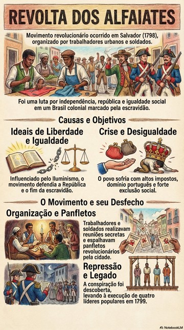 Revolta dos Alfaiates Infográfico sobre a história da Revolta dos Alfaiates