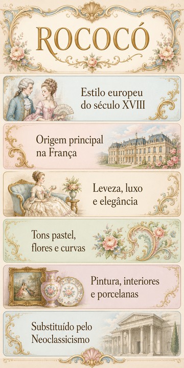 Infográfico sobre o Rococó Infográfico sobre o Rococó