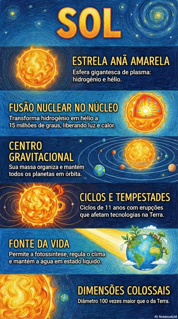 Infográfico sobre o Sol e suas características Infográfico sobre o Sol e suas características