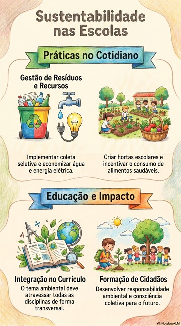Infográfico sobre sustentabilidade nas escolas Infográfico sobre sustentabilidade nas escolas