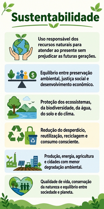 Infográfico sobre sustentabilidade Infográfico sobre sustentabilidade