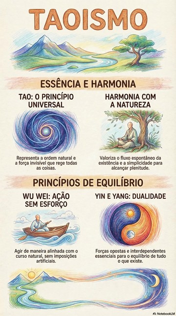 Taoismo Infográfico sobre o essencial sobre o Taoismo