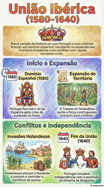 Infográfico sobre a União Ibérica Infográfico sobre a União Ibérica