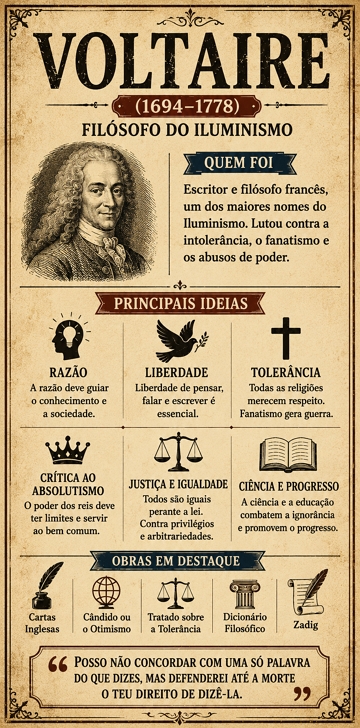 Infográfico sobre Voltaire Infográfico sobre Voltaire