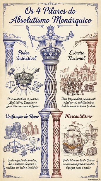 Infográfico sobre o Absolutismo Monárquico Infográfico sobre o Absolutismo Monárquico