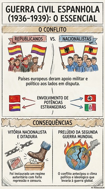 Infográfico sobre a Guerra Civil Espanhola Infográfico sobre a Guerra Civil Espanhola