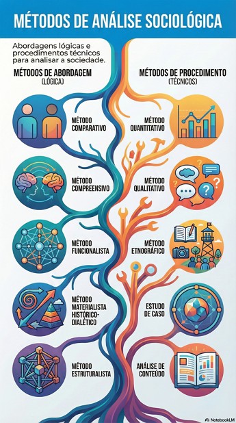 Infográfico mostrando os métodos de análise da Sociologia Infográfico mostrando os métodos de análise da Sociologia