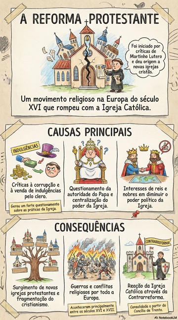 Infográfico sobre a Reforma Protestante Infográfico sobre a Reforma Protestante
