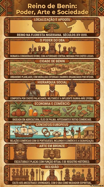 Infográfico sobre o Reino de Benin Infográfico sobre o Reino de Benin