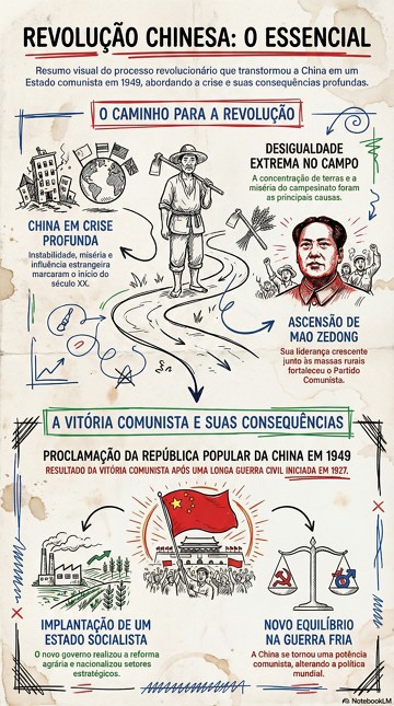 Infográfico com síntese da Revolução Chinesa Infográfico com síntese da Revolução Chinesa