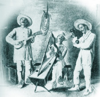 Joropo Pintura representando músicos de joropo