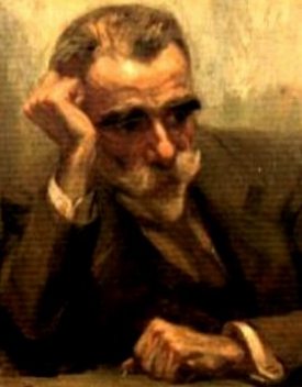 Retrato do poeta grego Kostís Palamás