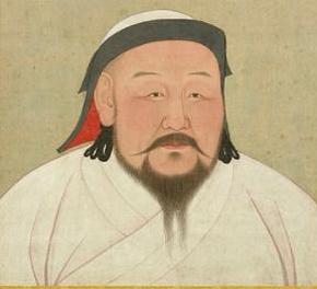 Retrato pintado de Kublai Khan, imperador mongol