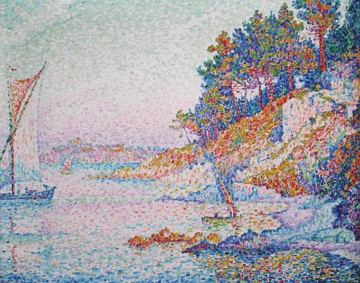La Calanque, Paul Signac (1906) La Calanque (1906), obra de Paul Signac: exemplo do uso da técnica do pontilhismo