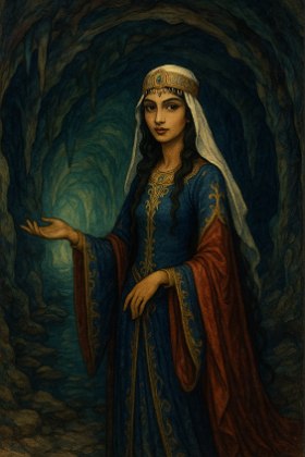 mulher moura da Lenda Teiniaguá Imagem de uma bela mulher moura da Lenda Teiniaguá