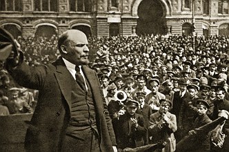 Lenin Foto mostrando Lenin num discurso popular