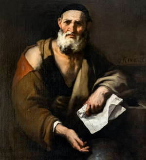 Pintura do filósofo Leucipo de Mileto