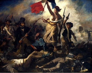 A Liberdade Guiando o Povo, obra de Delacroix