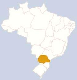 Localização do estado do Paraná