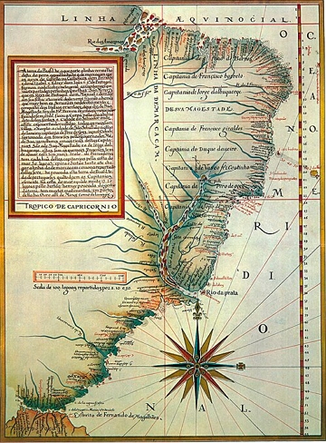 Mapa Antigo das Capitanias Hereditárias Mapa Antigo das Capitanias Hereditárias