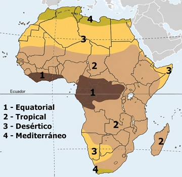 Mapa dos Climas da África Mapa dos Climas da África