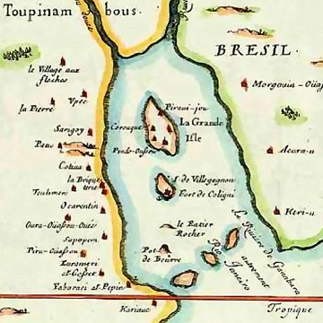 França Antártica Mapa da França Antártica