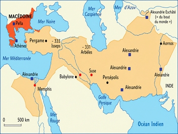 Mapa do Império Macedônico Mapa do Império Macedônico