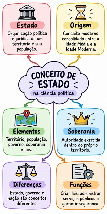 Mapa mental sobre o Conceito de Estado em Ci&ecirc;ncia Pol&iacute;tica