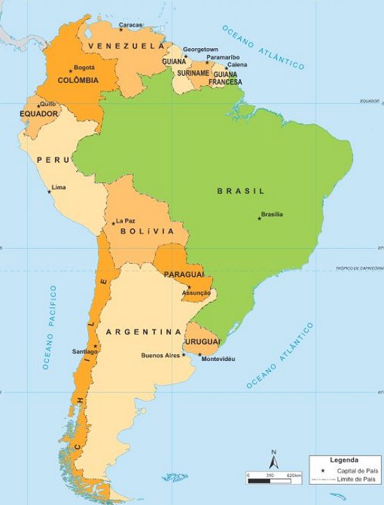 QUIZ - Capitais e bandeiras dos países da América do Sul. 