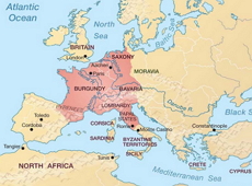 Mapa do Império Carolíngio