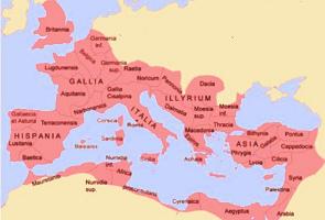 Mapa do Império Romano no auge de suas conquistas
