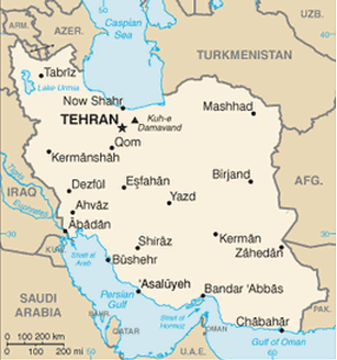 Mapa do Irã