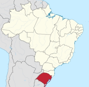 Mapa do Brasil mostrando a localização do Estado do Rio Grande do Sul Mapa do Brasil mostrando a localização do Estado do Rio Grande do Sul