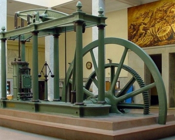 M&aacute;quina a vapor da &eacute;poca da Revolu&ccedil;&atilde;o Industrial